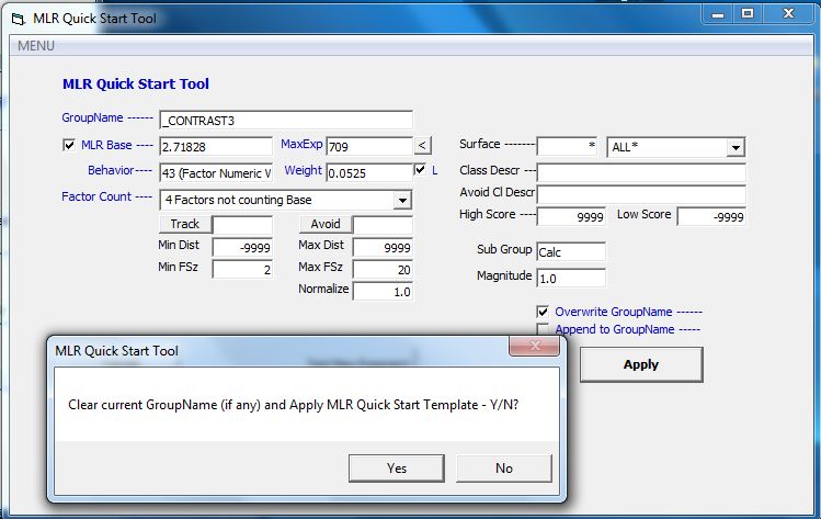 The MLR Quick Start Tool in JCapper UPR Tools