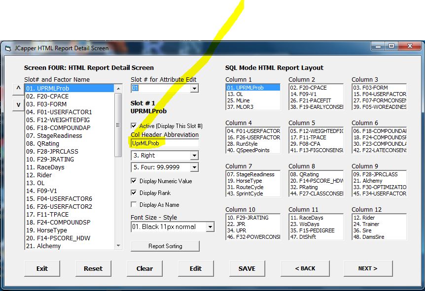 Screen Four Factor Setup Tool