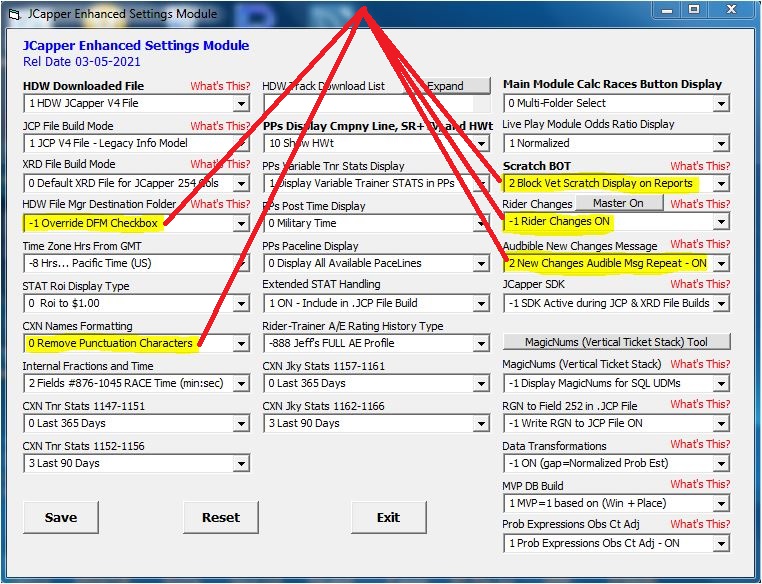 Enhanced Settings Module - Rider Changes Enabled